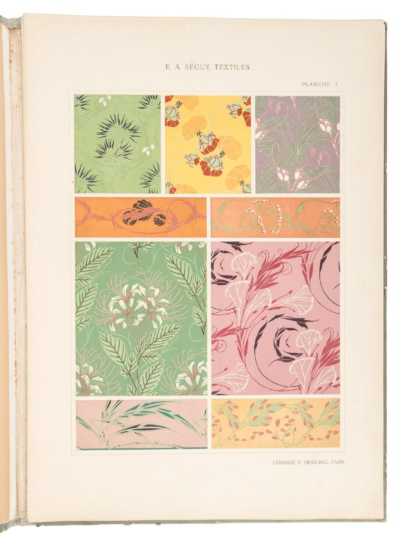 Art Nouveau textile designs by E.A. Seguy: Heading: Author: Seguy, E.A. Title: Textiles Place Published: Paris Publisher:Librairie E. Hessling Date Published: [1901?] Description: Title leaf (verso blank); leaf of t