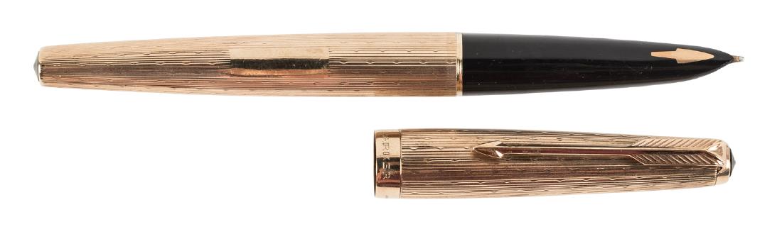 Parker 61 "Presidential" fountain pen, 9K gold (1 of 2)