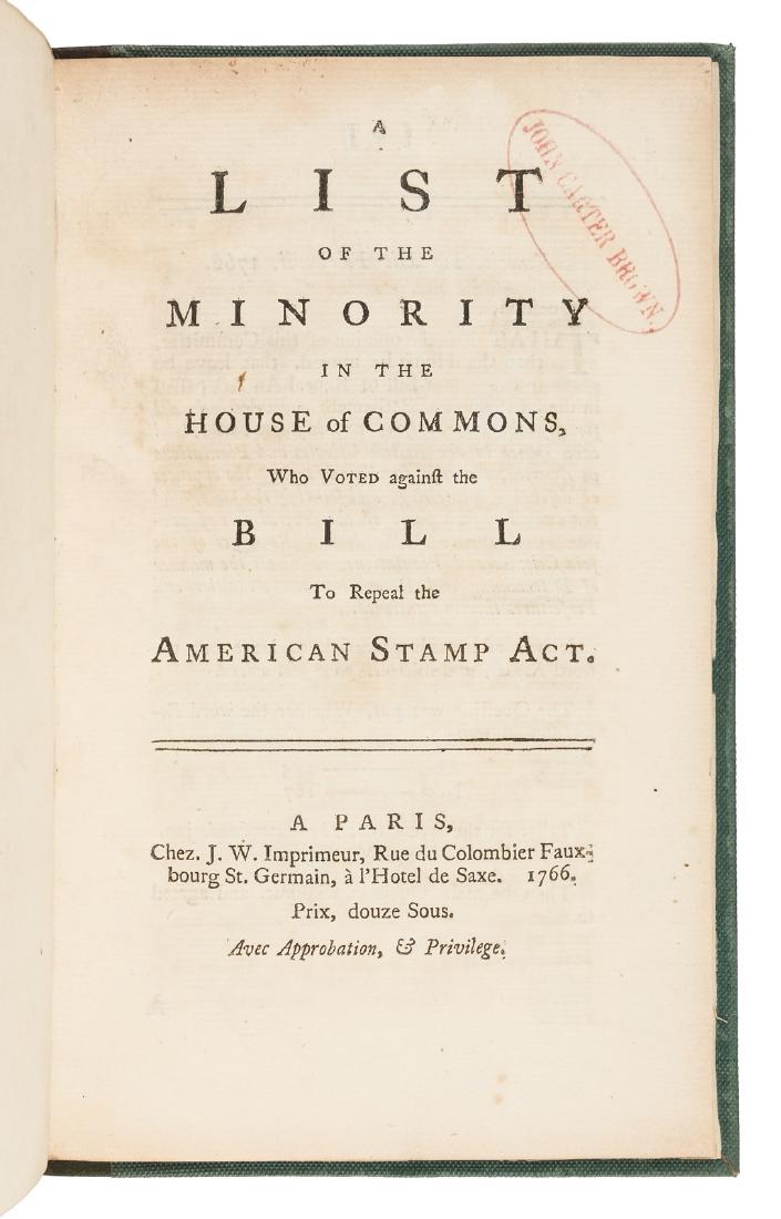 List of Parliament members voting to maintain the Stamp (1 of 2)