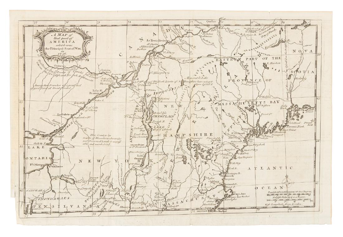 Map of French & Indian War theatre in 1756 (1 of 1)
