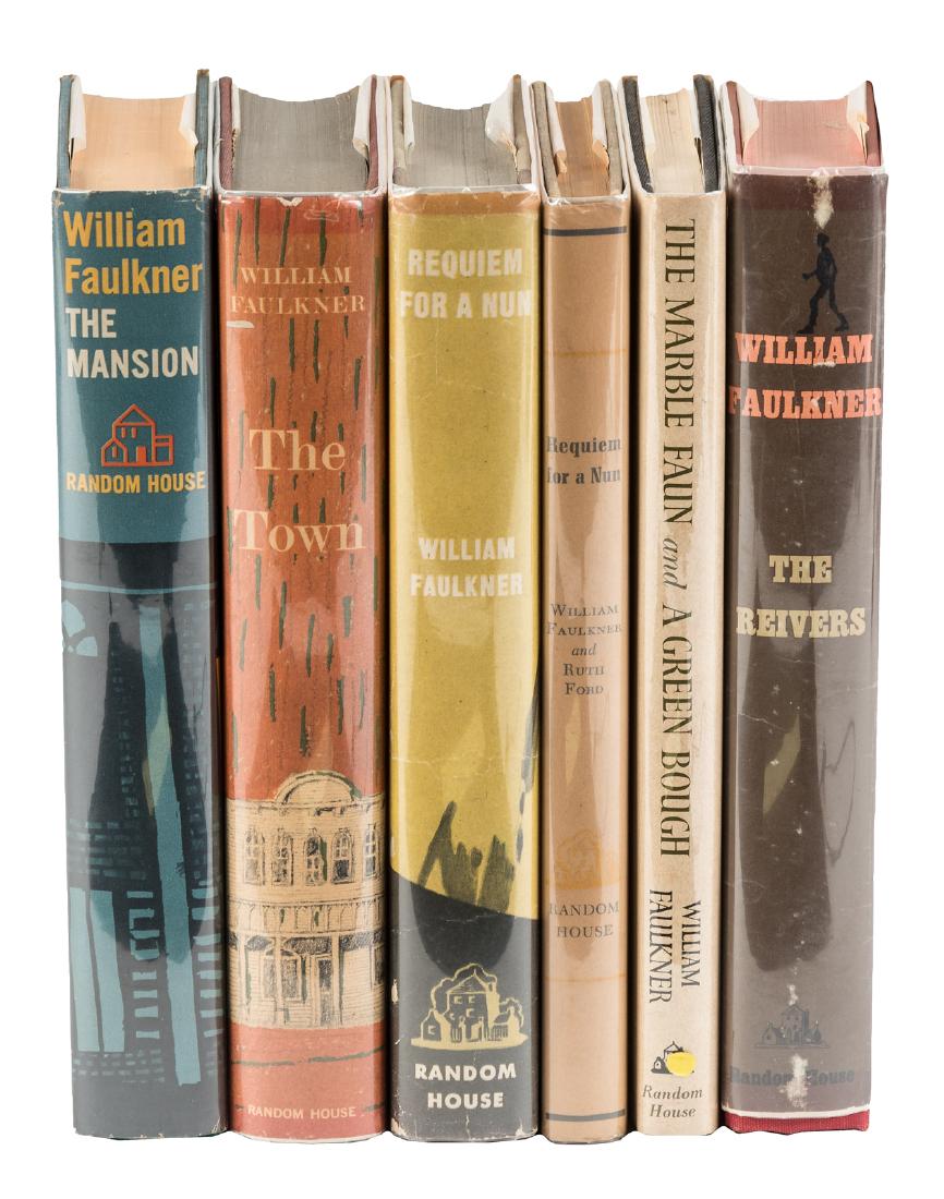 Six works by William Faulkner: Heading: Author: Faulkner, William Title: Six works by William Faulkner Place Published: New York Publisher:Random House Date Published: Various dates Description: Includes