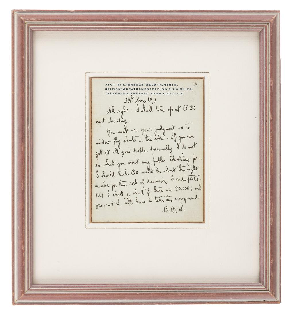 George Bernard Shaw Autographed Letter (1 of 4)