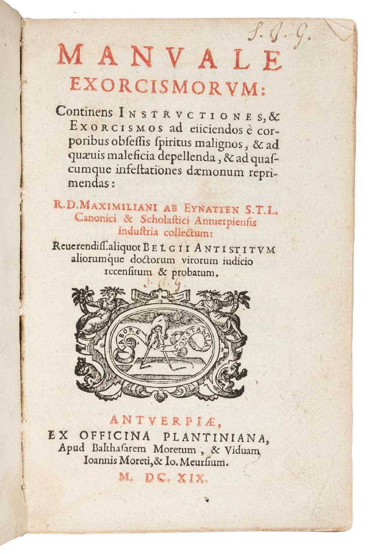 Manuale Exorcismorum 1619 Aug 09 18 Pba Galleries In Ca