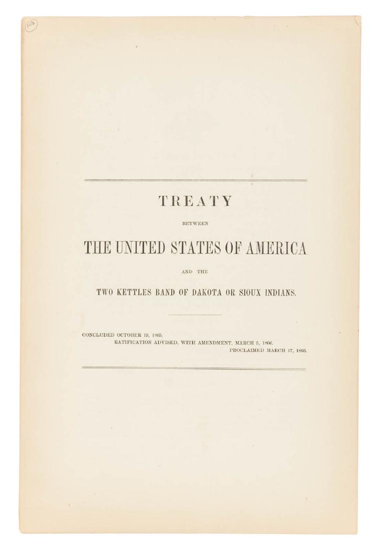 Treaty between the US and the Two Kettles Band (1 of 1)