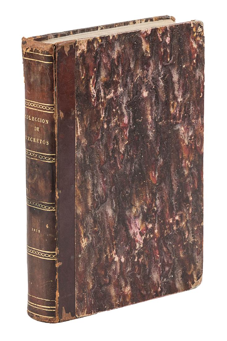 Compiled Laws of Mexico 1848: Heading: (Mexico Laws) Author: Title: Coleccion de leyes y decretos publicados en el año de 1848. Edicion del Constitucional Place Published: Mexico City Publisher:Imprenta en Palacio Date Publi