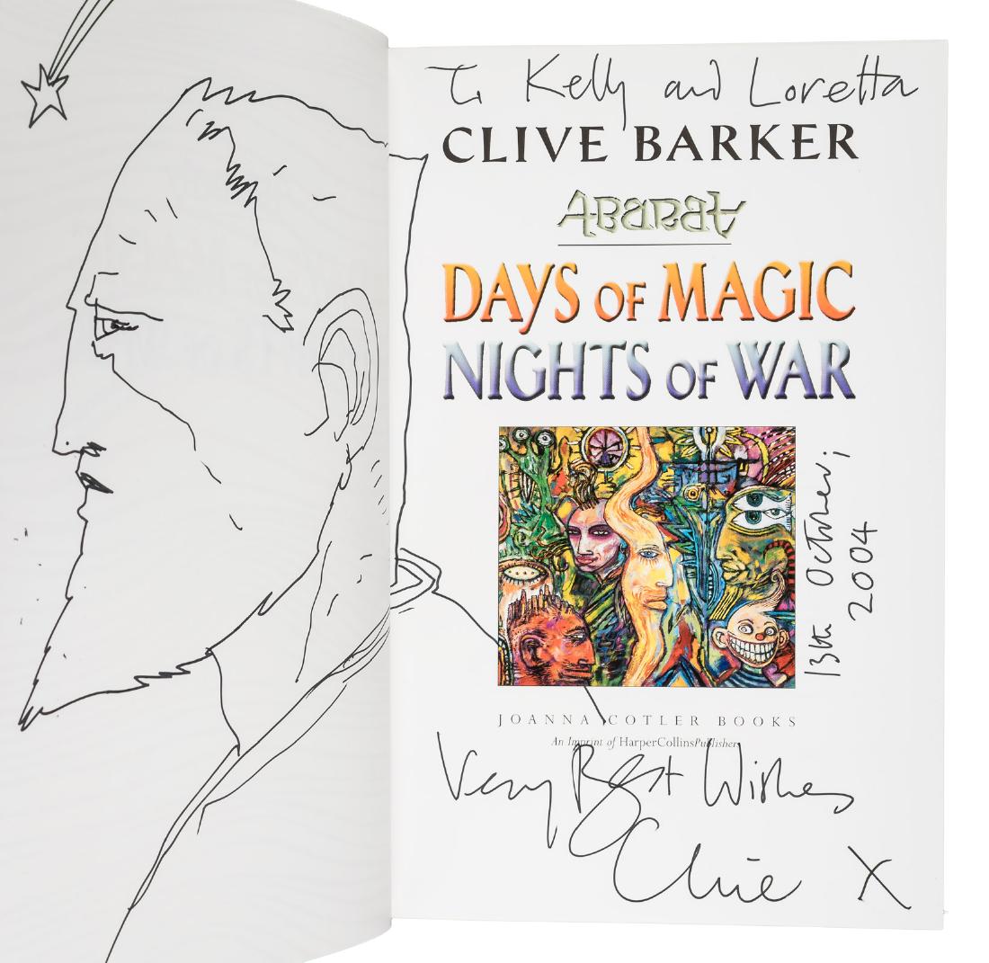 Inscribed with original drawings by Clive Barker (1 of 3)