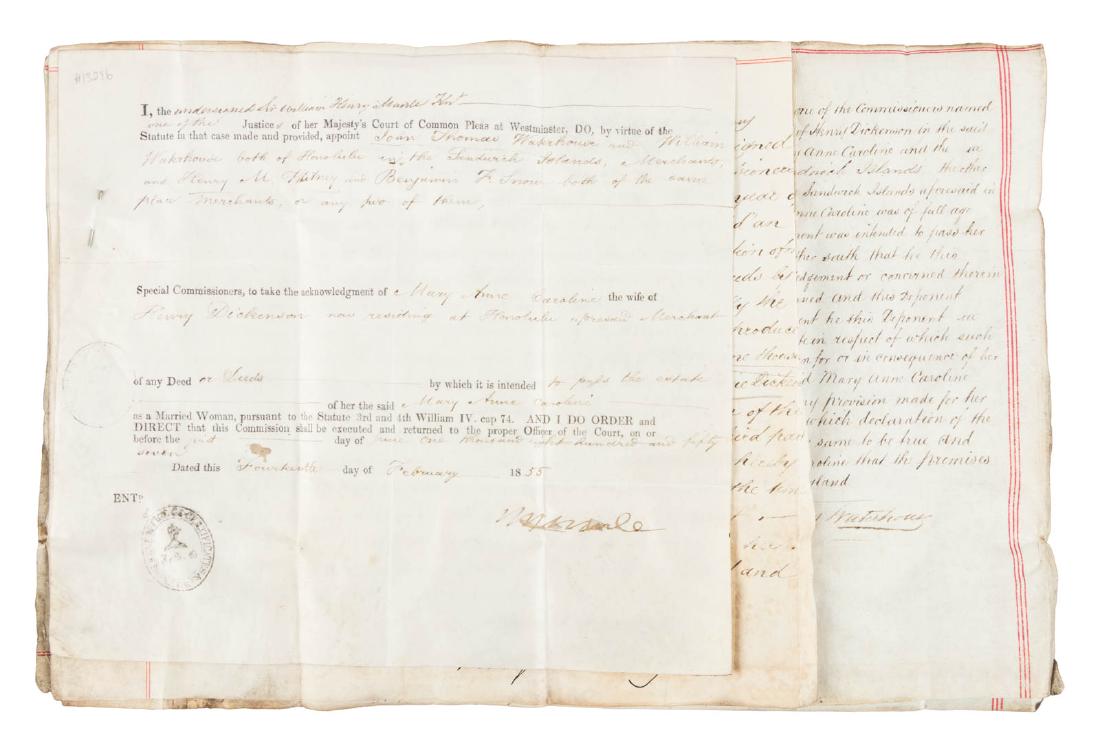 British citizen deposed in Hawaii, 1855-6 (1 of 1)