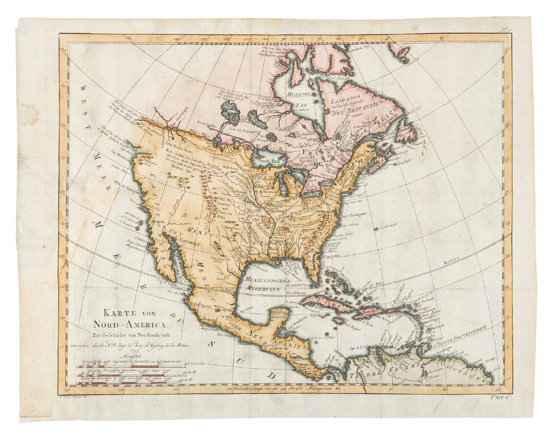 Bellin map of North America in 1743 (1 of 1)