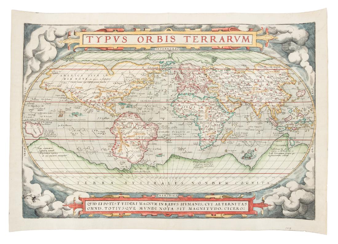 Ortelius' 1570 world map (1 of 4)