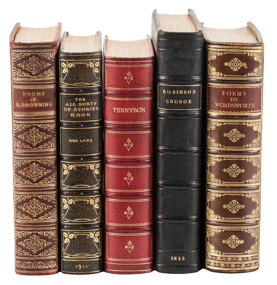 Five finely bound books (1 of 3)