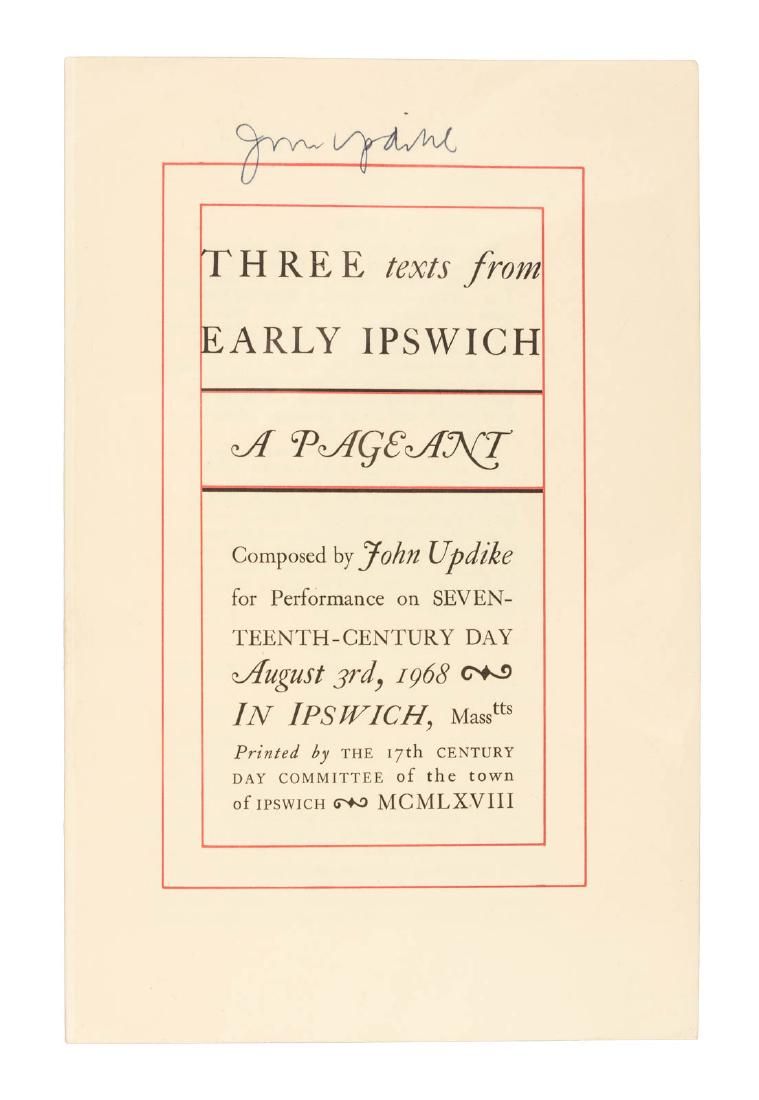 Signed Updike "...Early Ipswich" (1 of 1)