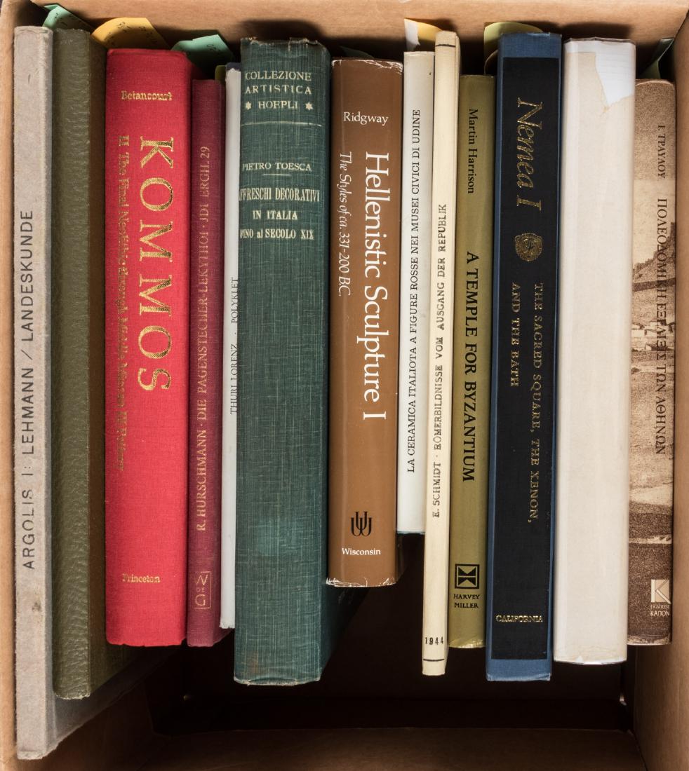 Shelf lot of Greco-Roman archaeology: Heading: (Archaeology) Author: Various Authors Title: Fifteen volumes on Greco-Roman, Byzantine, and Hellenistic Archaeology Place Published: Various places Publisher: Date Published: Various