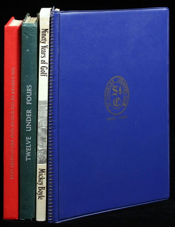 Lot of 4 miscellaneous golf club histories books