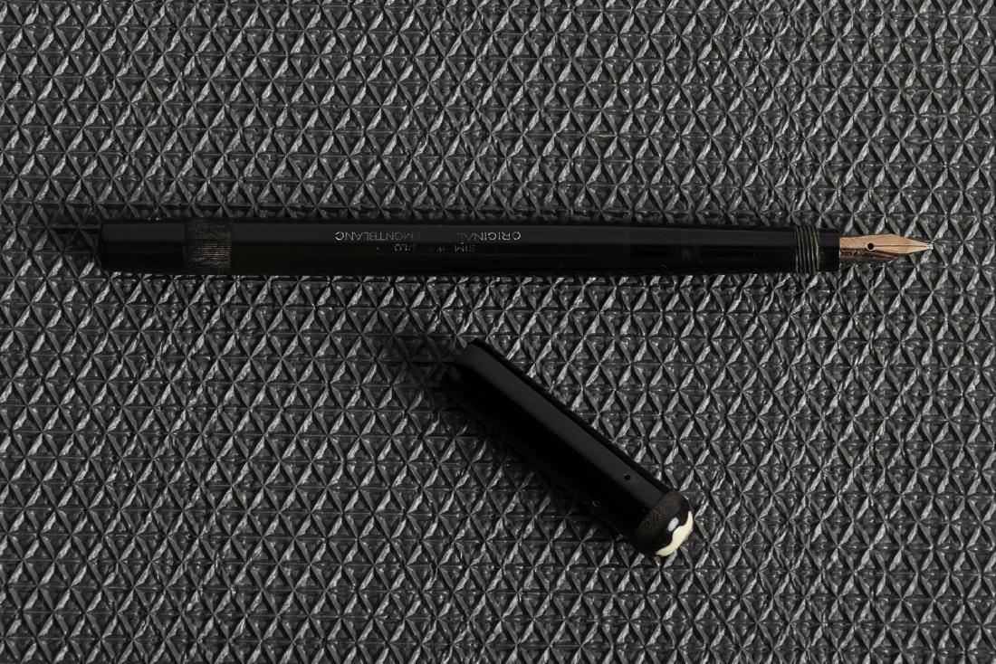 MONTBLANC No. 1B Safety Fountain Pen, FLEX NIB: Heading: Author: Montblanc Title: No. 1B Black Hard Rubber Safety Fountain Pen, Flex Nib Place Published: Germany Publisher: Date Published: 1920-1925 Description: No. 1B b