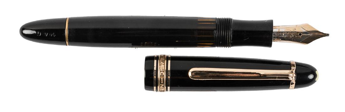 MONTBLANC Masterpiece 144 BLACK CELLULOID Fountain Pen,: Heading: Author: Montblanc Title: Masterpiece 144 Black Celluloid Fountain Pen, Short Window Place Published: Germany Publisher: Date Published: c.1955 Description: Masterp