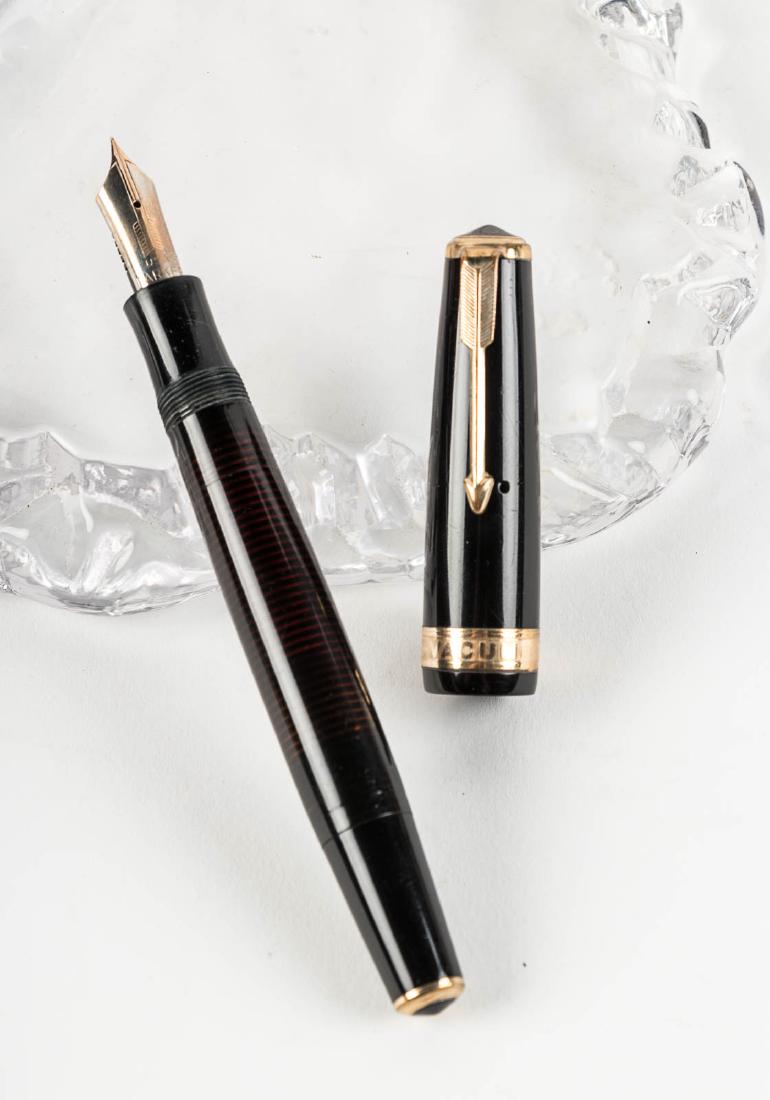 PARKER Maxima "VACUMATIC BAND" Fountain Pen, BLACK (1 of 2)