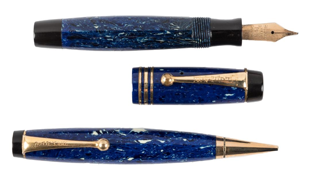 PARKER Duofold Vest Pen and Pencil, LAPIS BLUE, c.1932 (1 of 1)