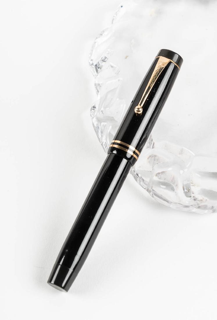 PARKER Duofold Senior BLACK Permanite Fountain Pen, (1 of 2)