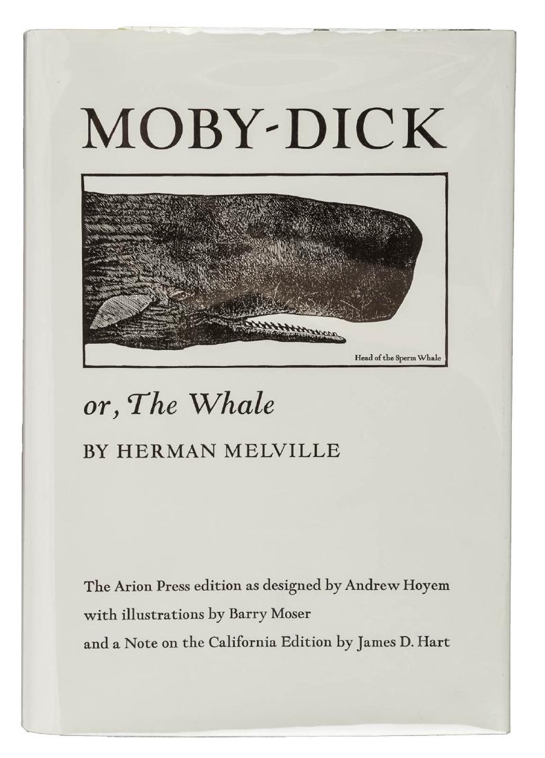 Moby Dick facsimile of Arion Press edition: Heading: (Moser, Barry, illustrator) Author: Melville, Herman Title: Moby Dick; or, The Whale. Place Published: Berkeley Publisher:University of California Press Date Published: [1981]