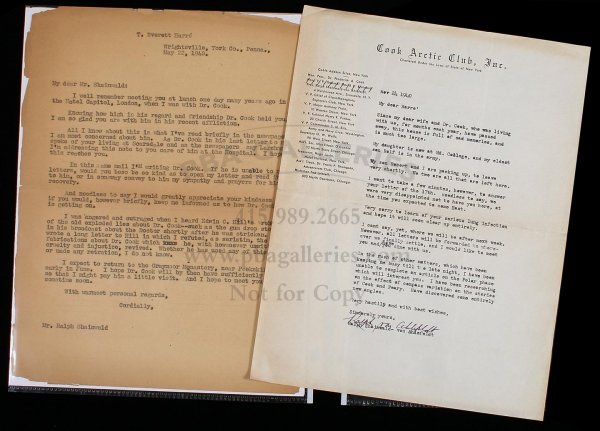 Archive of correspondence from Frederick A. Cook - 4