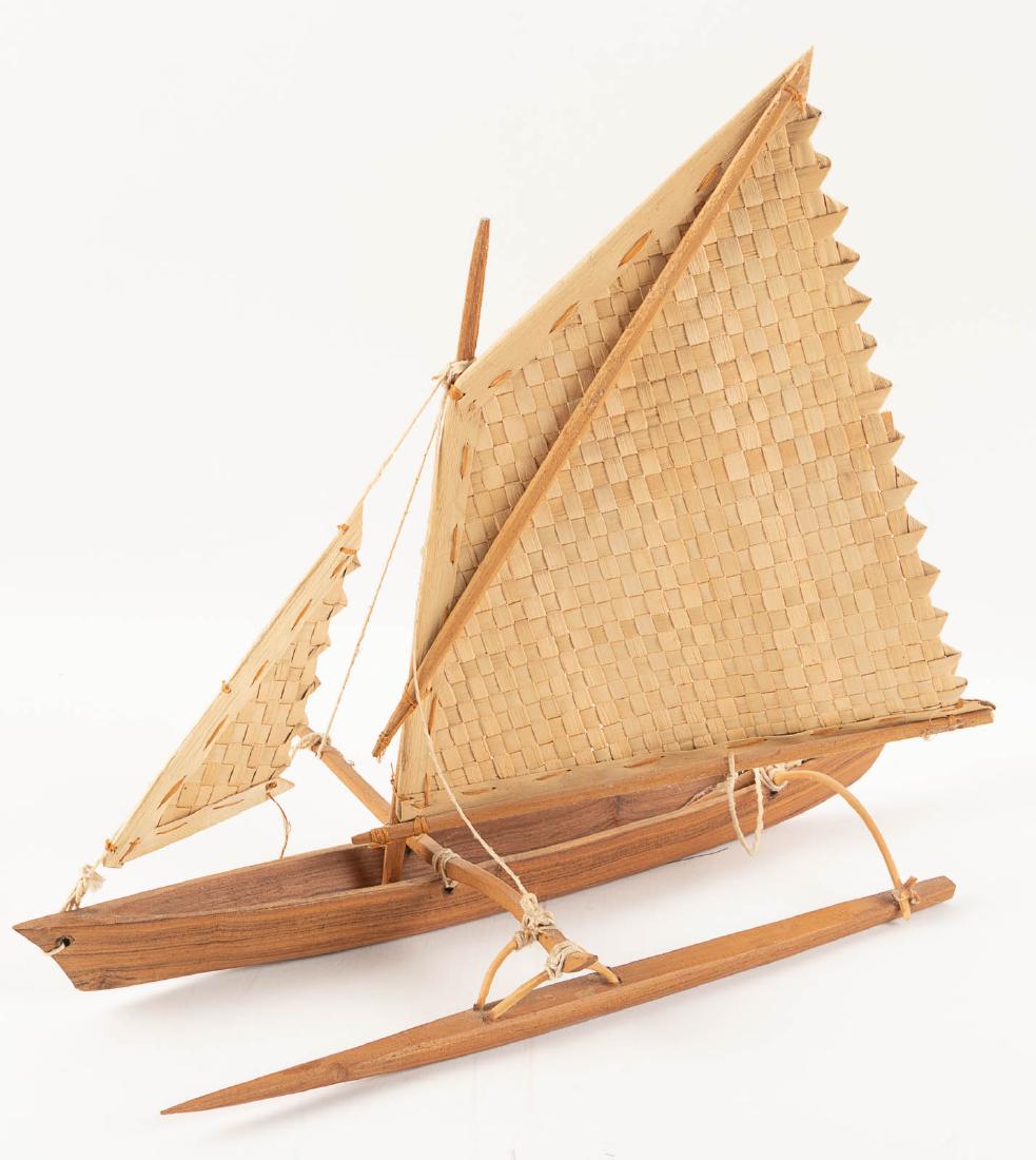Six koa outrigger model boats (1 of 6)