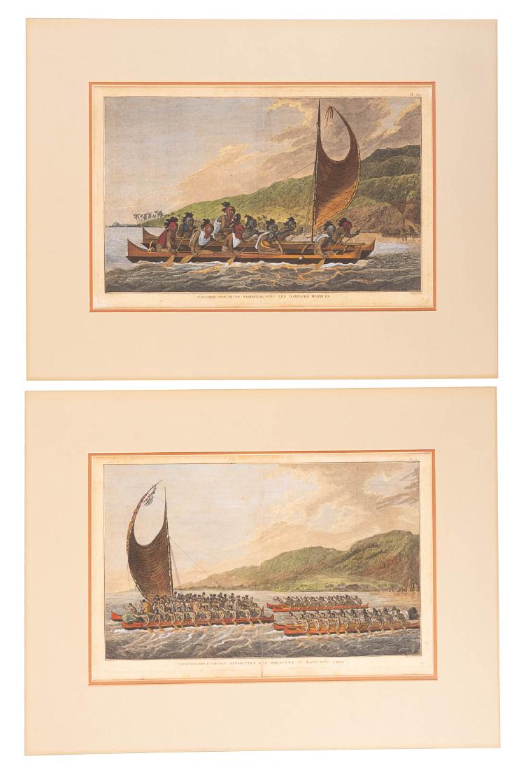 Two hand-colored engravings from Cook's Voyages (1 of 1)
