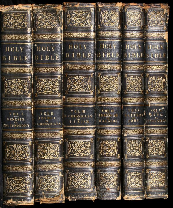 The Macklin Bible - 6 Volumes - 1800 - 5