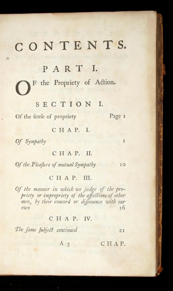 Adam Smith Theory of Moral Sentiments 1761 - 3