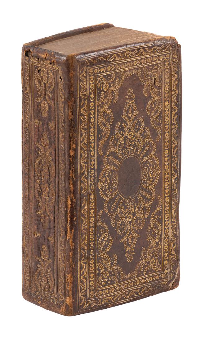 Rare Book of Hours w/gilt-decorated engravings 1606 (1 of 2)