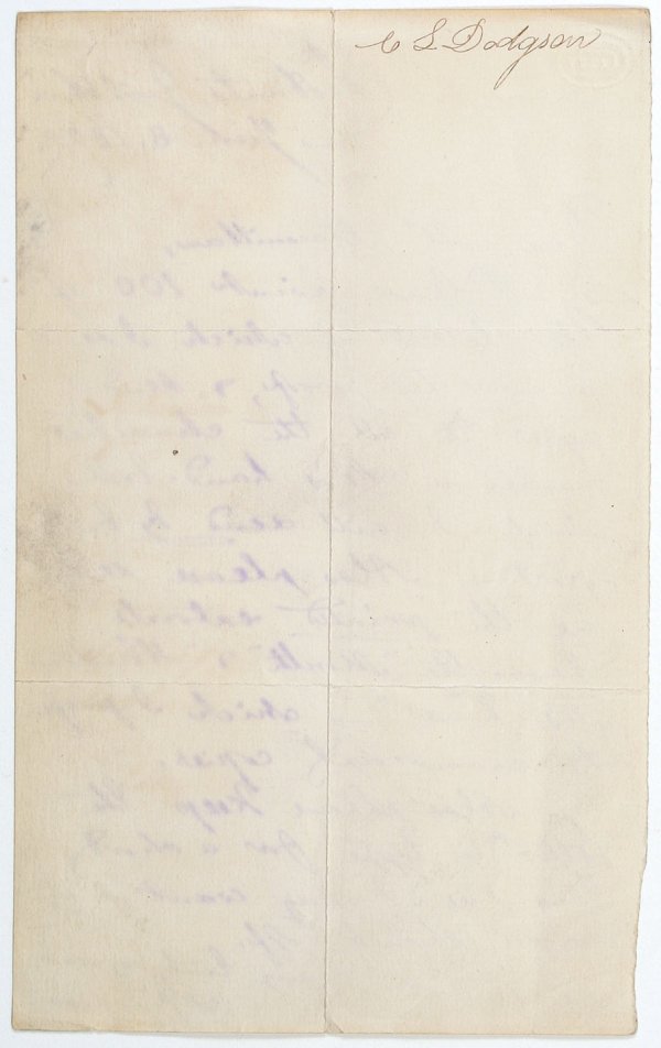 Lewis Carroll ALS to Macmillan publisher 1872 - 2