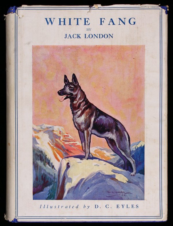 Jack London White Fang With Letter From Charmian: Title: White Fang Author: London, Jack Description: viii, 260 pp. 13 illustrations by D.C. Eyles, including color frontispiece. (8vo) blue cloth stamped and lettered in gilt, pictorial dust jacket. Le