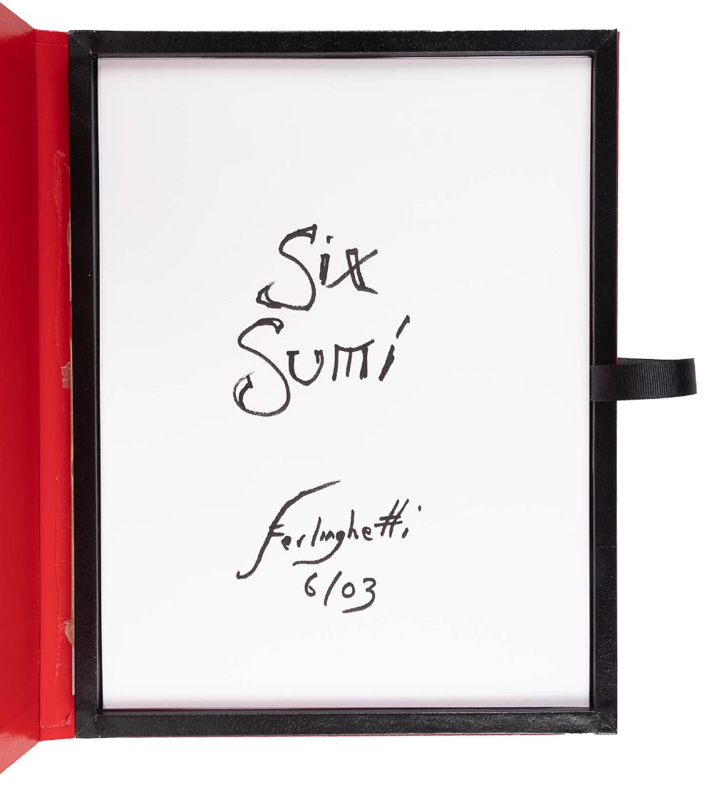 Lawrence Ferlinghetti Six Sumi signed 1/40 (1 of 2)