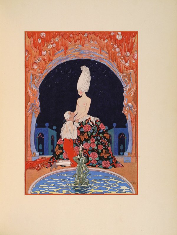 Paul Verlaine Fetes Galantes 1 of 175 Copies: Title: Fetes Galantes Author: Verlaine, Paul Description: [ii], 153 pp. 20 plates, with tissue guards, designed by Georges Barbier and hand-colored by pochoir. (4to) 12x9¼, original wrappers, spine l