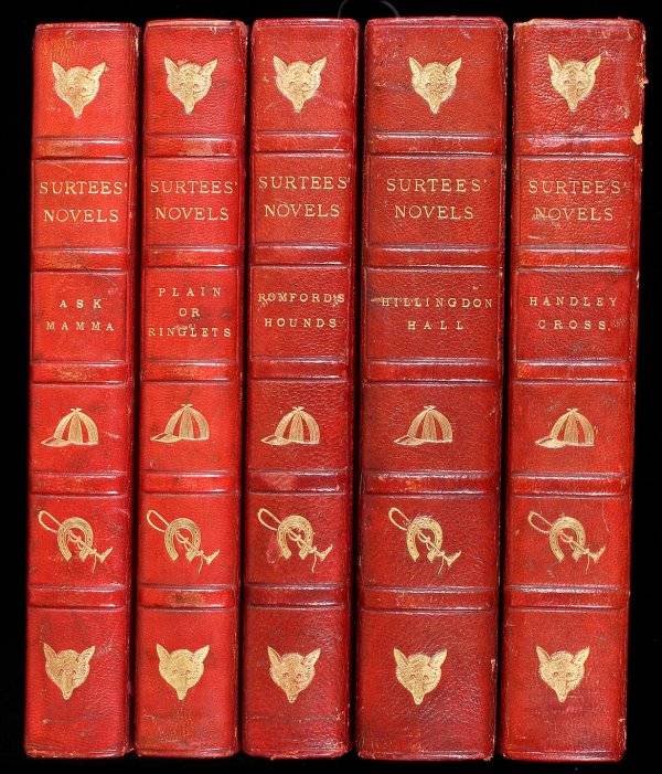 Five Sporting Novels by Surtees, finely bound: Title: Set of five Sporting Novels by Surtees, finely bound Author: Surtees, Robert Smith Description: Comprises: "Ask Mamma;" or, the Richest Commoner in England. 13 hand-colored plates by John Leech