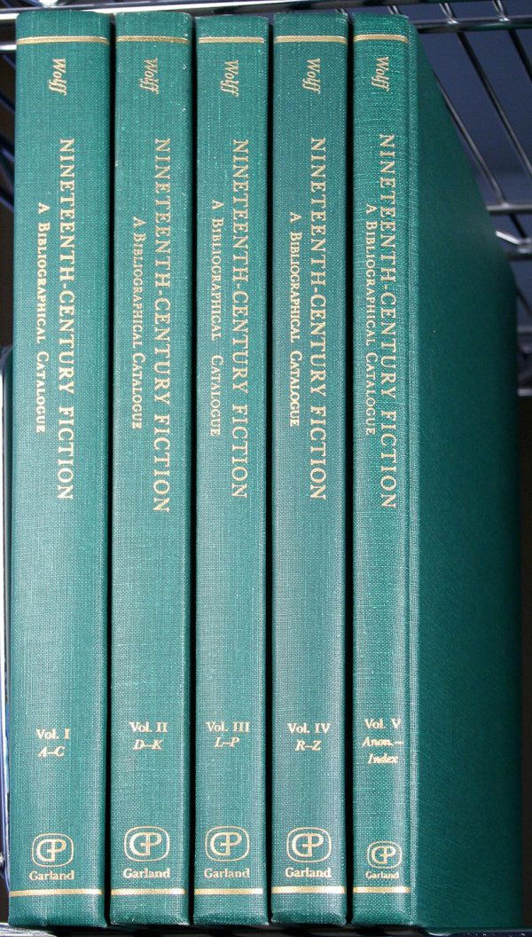 Wolff, Nineteenth-Centiry Fiction bibliography: Title: Nineteenth-Century Fiction: A Bibliographical Catalogue Based on the Collection Formed by Robert Lee Wolff Author: Wolff, Robert Lee Description: 5 volumes. Illustrated from photos from the col
