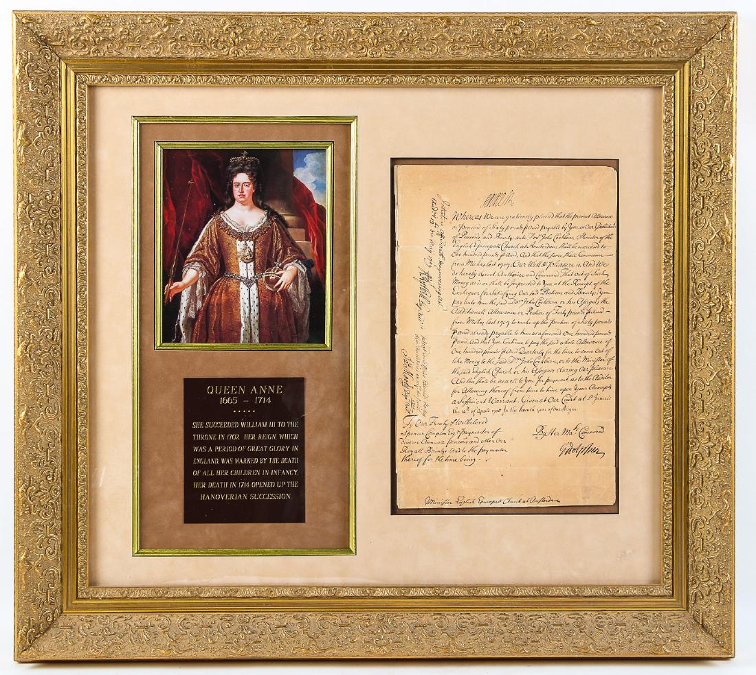 Manuscript letter signed by Queen Anne, 1708 (1 of 6)