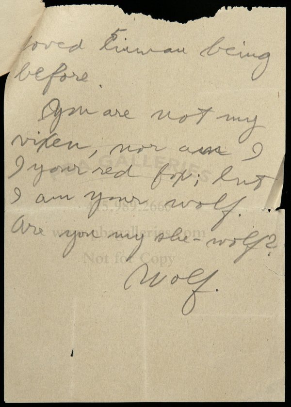 Letter from Jack London to Charmian Kittredge