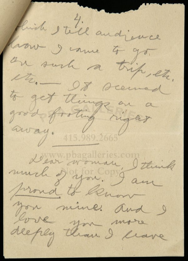Letter from Jack London to Charmian Kittredge - 2