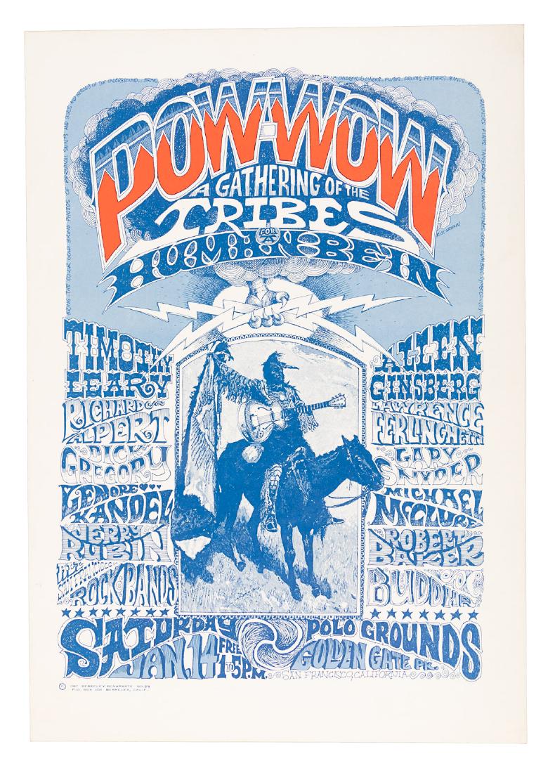 Rick Griffin 1967 Human Be-In Pow-Wow Poster: Heading: (Posters) Author: Griffin, Rick Title: Pow-Wow, A Gathering of The Tribes for a Human Be-in Place Published: Berkeley Publisher:Berkeley Bonaparte Date Published: 1967 Descript