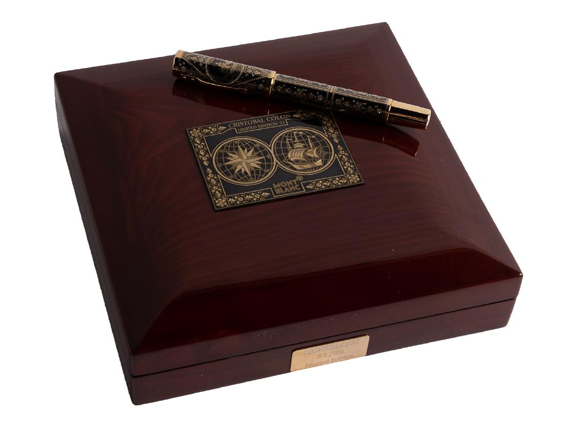 MONTBLANC Artisan Ed: CRISTOBAL COLON Ltd 92 Fountain: Heading: Author: Montblanc Artisan Edition Title: Cristobal Colon (Christopher Columbus) 18K Gold Toledo Limited Edition Fountain Pen Place Published: Germany Publisher: Date Published: 2008