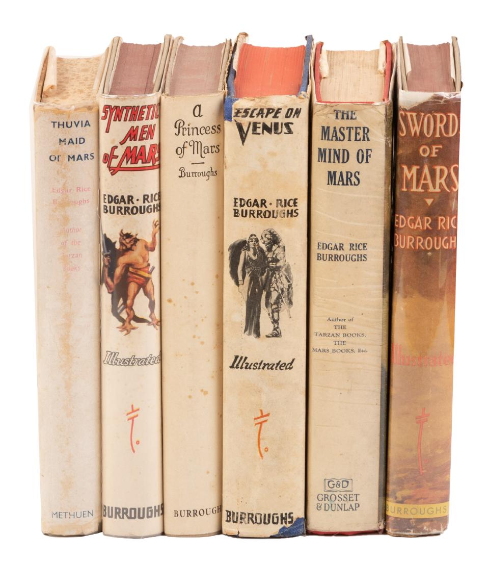 Escape on Venus with 5 from Mars series: Heading: Author: Burroughs, Edgar Rice Title: Escape on Venus [with] five reprints from the Mars series Place Published: Various places Publisher: Date Published: Various dates Descrip