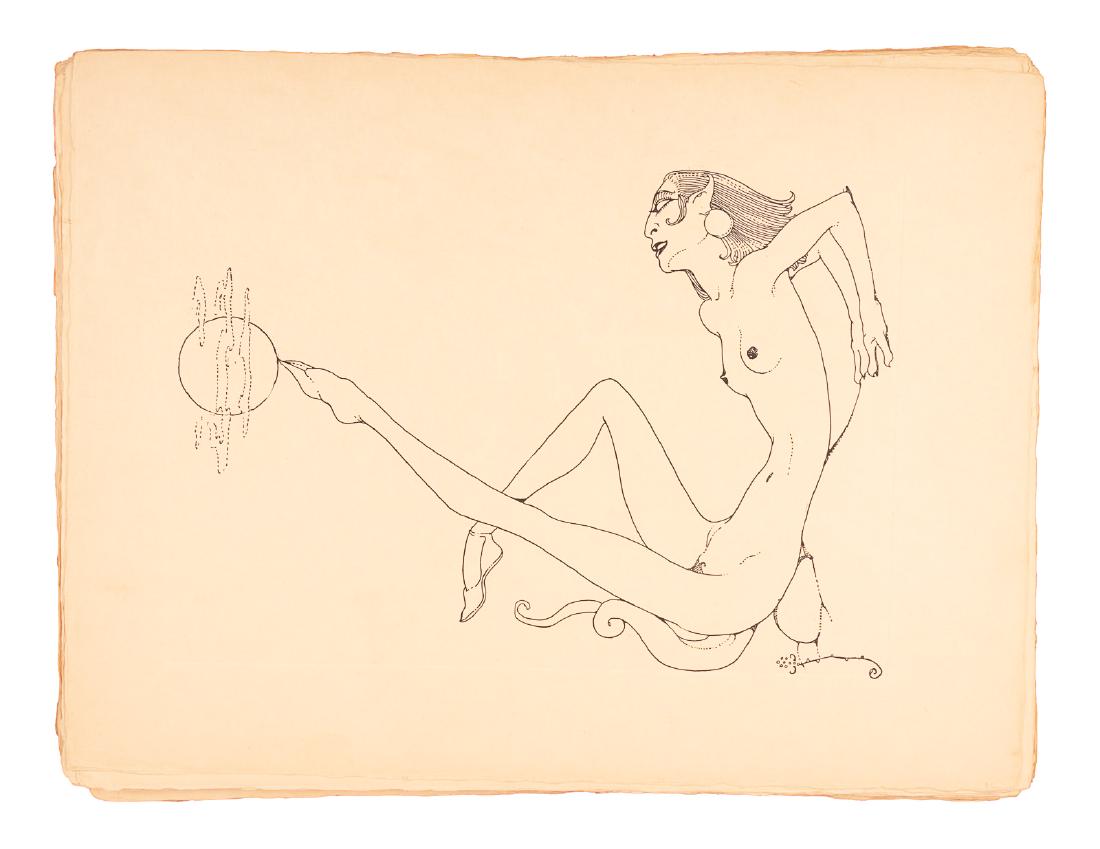 Mahlon Blaine's scarce Venus Sardonica 1/50: Heading: Author: Blaine, Mahlon Title: [Venus Sardonica] Place Published: [New York] Publisher:Privately Printed Date Published: [1929] Description: 50 etchings in red clot