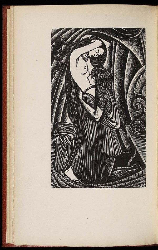 Golden Cockerel Laus Veneris 1 of 100 copies: Title: Laus Veneris Author: Swinburne, Algernon Charles Description: 28, [2] pp. 12 woodcut illustrations by John Buckland-Wright. (8vo) 10x6¼, full red morocco with gilt decorated black morocco inse