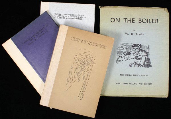 Lot of 4 Cuala Press books: Title: Lot of 4 Cuala Press books Author: ** Description: With: Yeats, W.B. On the Boiler. Illus. by Jack Yeats. Tall wraps. Considered 2nd printing, but 1st printing "was rejected by Mrs. Yeats and d