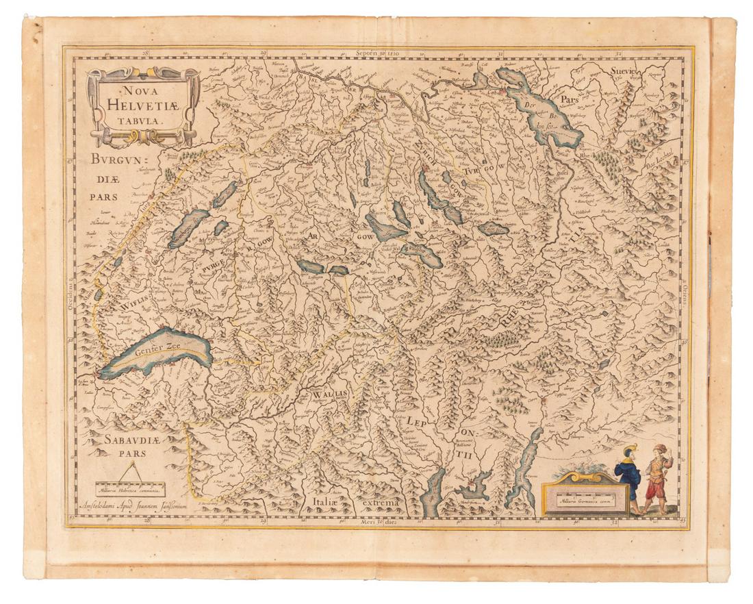 Jansson map of Switzerland c.1640 (1 of 5)