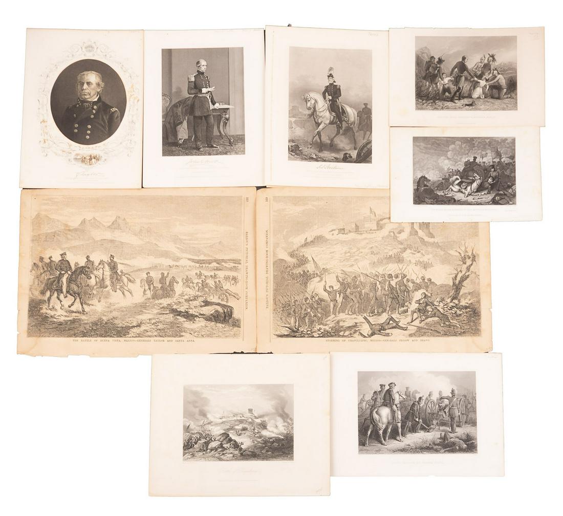 Black and white prints and engravings of the Mexican: Heading: (Prints & Views)) Author: Title: Group of black and white prints and engravings of the Mexican War Place Published: Publisher: Date Published: No dates Description: