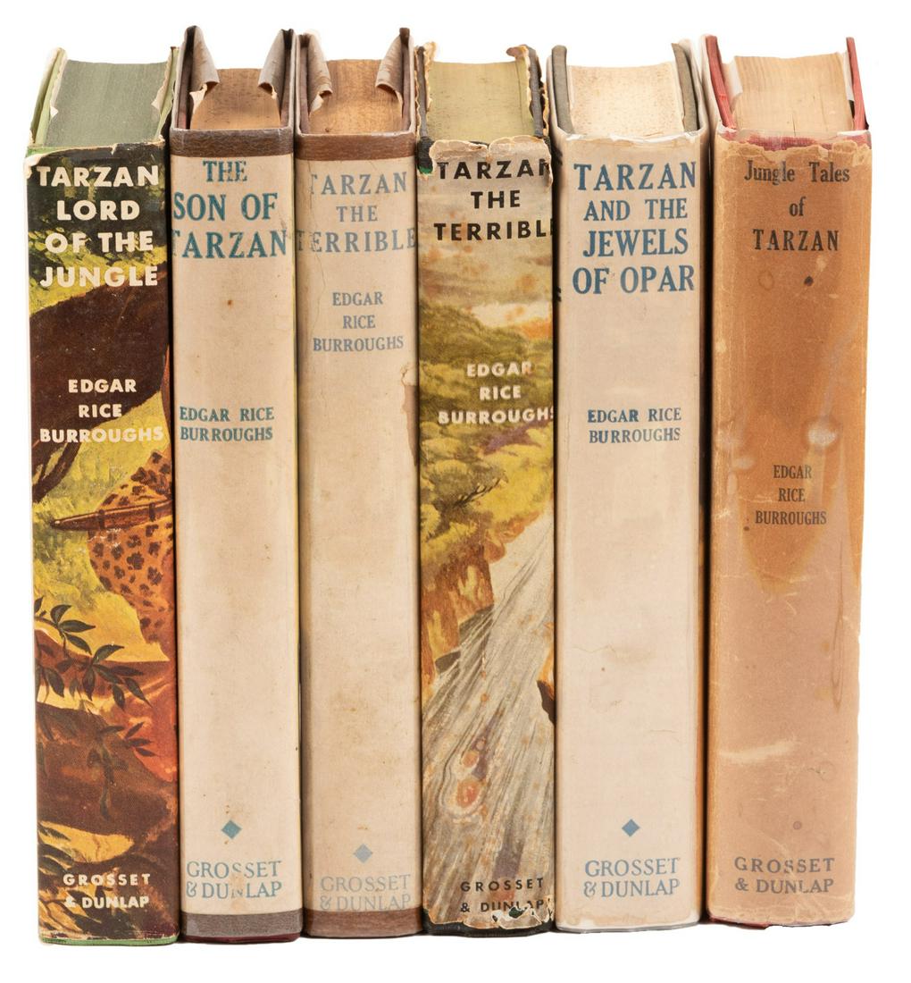 Six Tarzan novels with jackets (1 of 1)