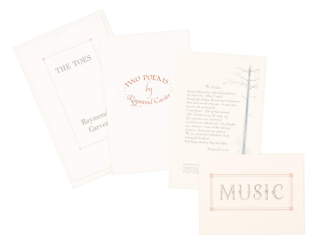 Four small broadsides by Raymond Carver (1 of 1)