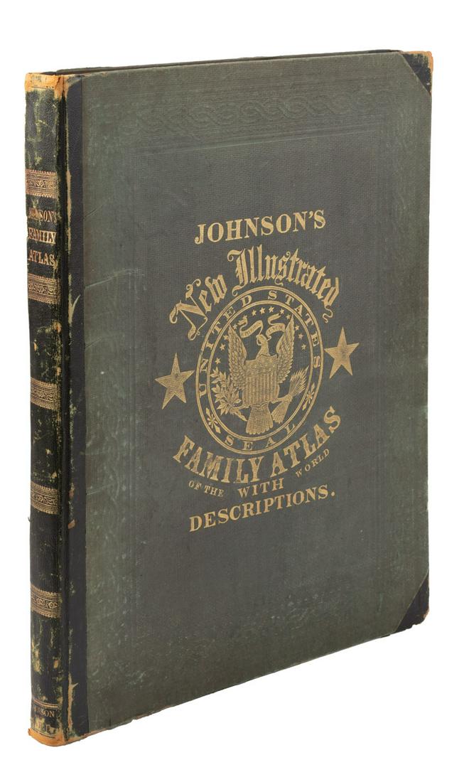 Civil War era Johnson's Family Atlas, 1864 (1 of 10)