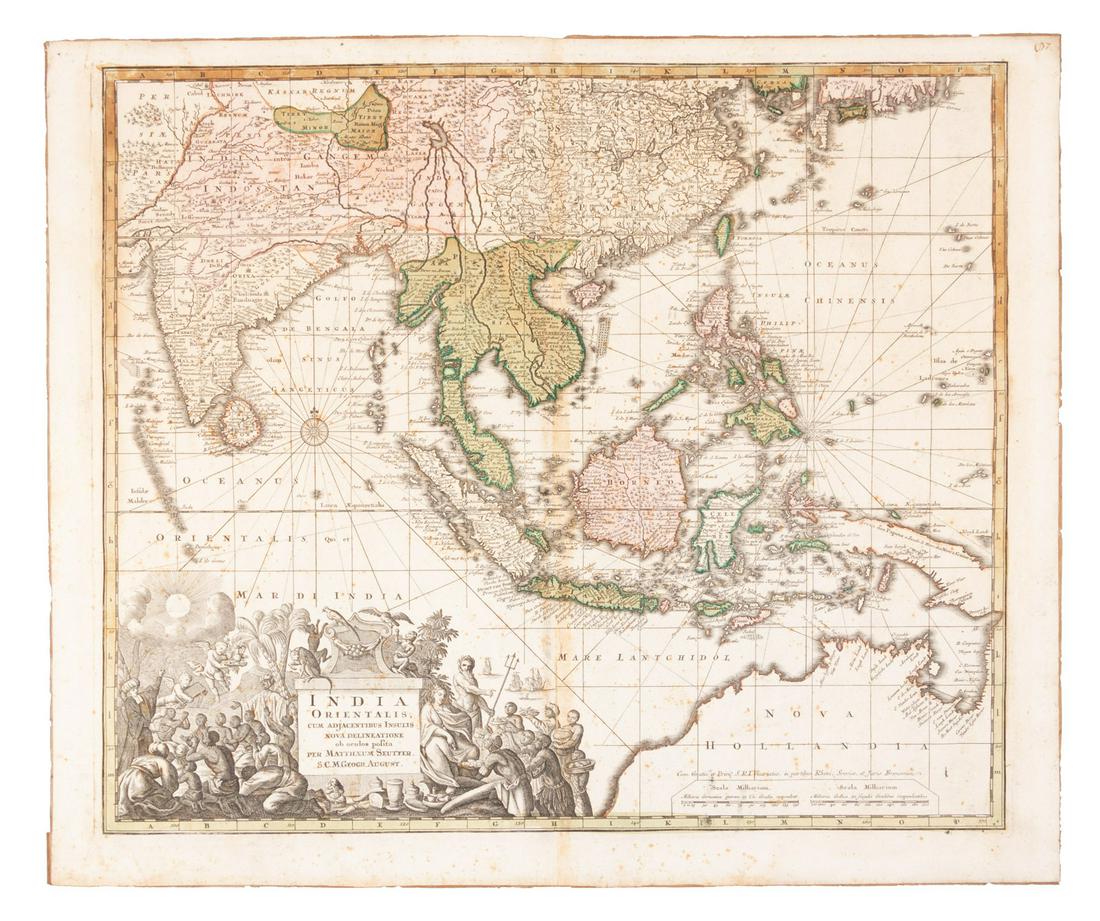 Seutter map of Southeast Asia (1 of 1)